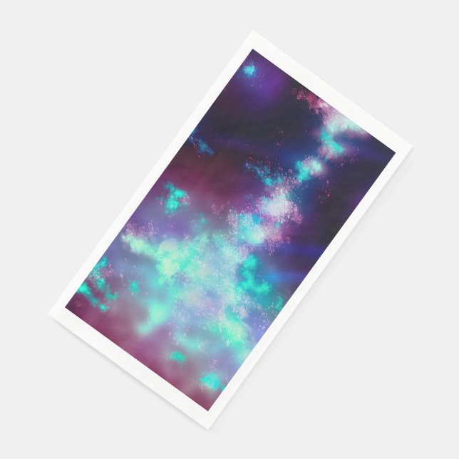 Night Sky Neon Lights Napkin (Corner)