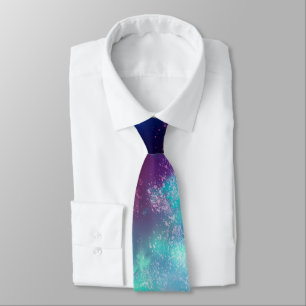 Night Sky Neon lights Neck Tie