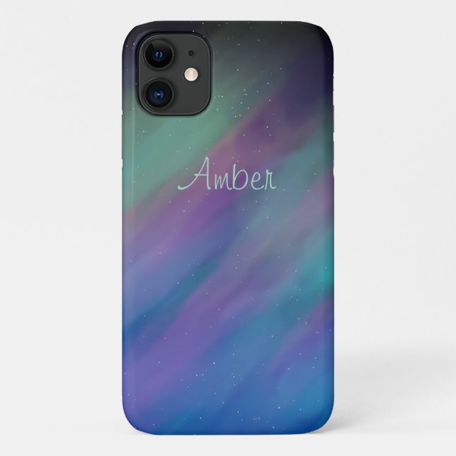 Night Sky Northern Lights Personalised Case-Mate iPhone Case (Back)
