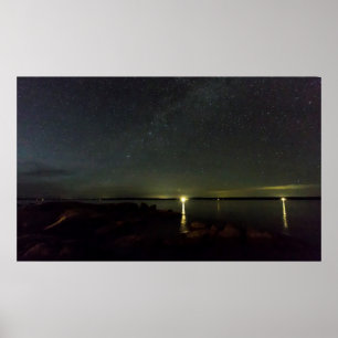 Night Sky Over Gouldsboro Bay, Maine Poster