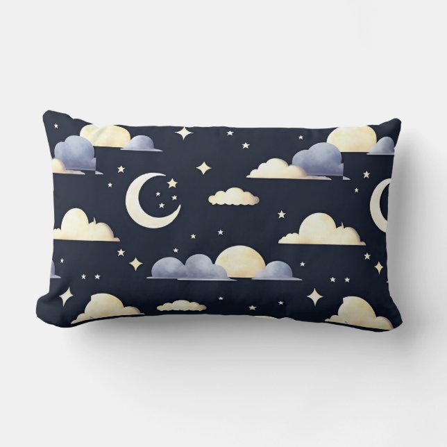Night Sky Pattern Lumbar Cushion (Front)
