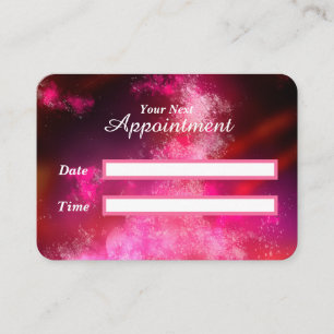 Night Sky Pink Flare Appointment Card