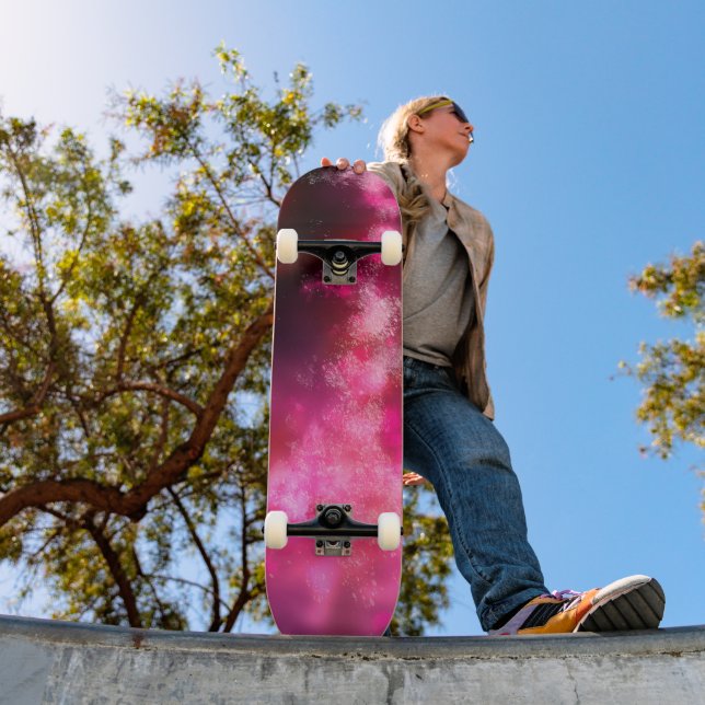 Night Sky Pink Flare Skateboard (Outdoor 1)