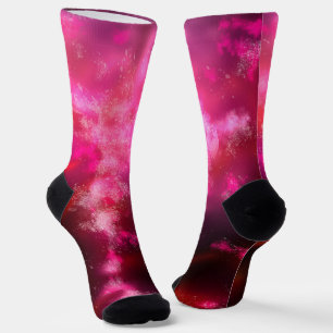 Night Sky Pink Flare Sustainable Crew Sock