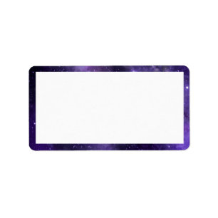 Night Sky Starlight Purple Wedding Label