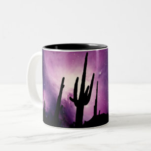 NIGHT SKY STARS DESERT LIGHTS Two-Tone COFFEE MUG