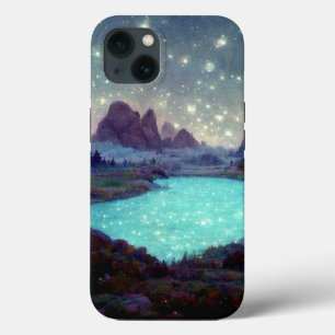 Night Sky Stars Fantasy Landscape iPhone 13 Case