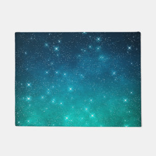 Night Sky Stars Lovers Astrology Universe Blue Doormat
