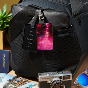 Night Sky Twilight Rose Luggage Tag