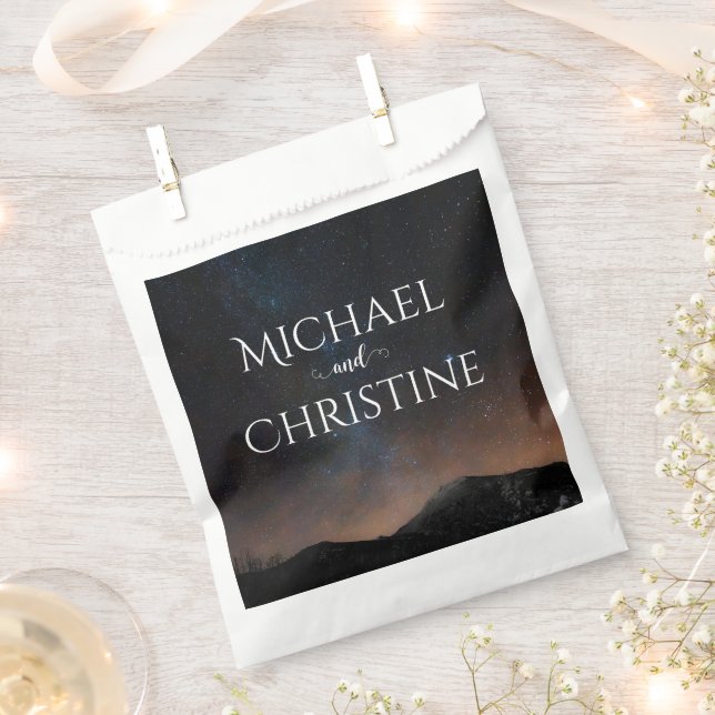 Night sky wedding under the stars favour bag (Clipped)