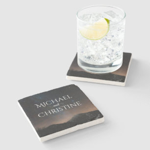 Night sky wedding under the stars stone coaster