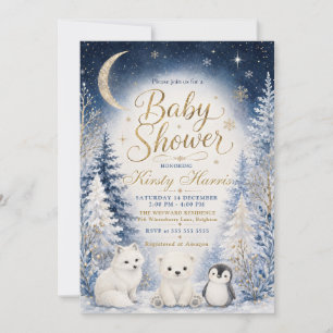 Night Sky Winter Baby Shower Invitation