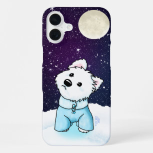 Night Sky Winter Westie iPhone 16 Plus Case