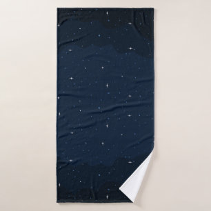 Night Sky with Bright Stars Bath Towel