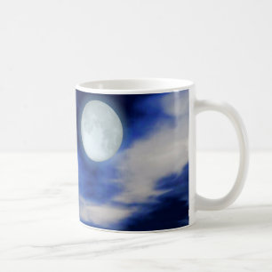 Night Sky with Moon and Clouds Coffee Mug