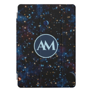 Night sky with stars and planets personalized iPad pro cover