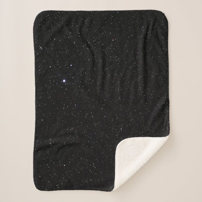 Night Sky with Stars Sherpa Blanket (Front)