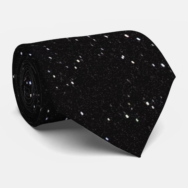Night Sky with Stars Tie (Rolled)