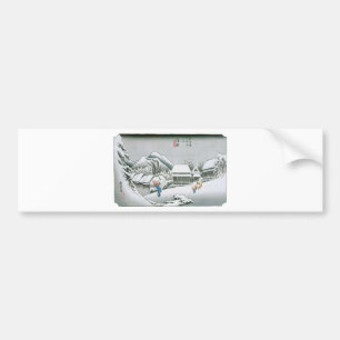 Night Snow at Kambara, Japan circa 1831-1834 Bumper Sticker