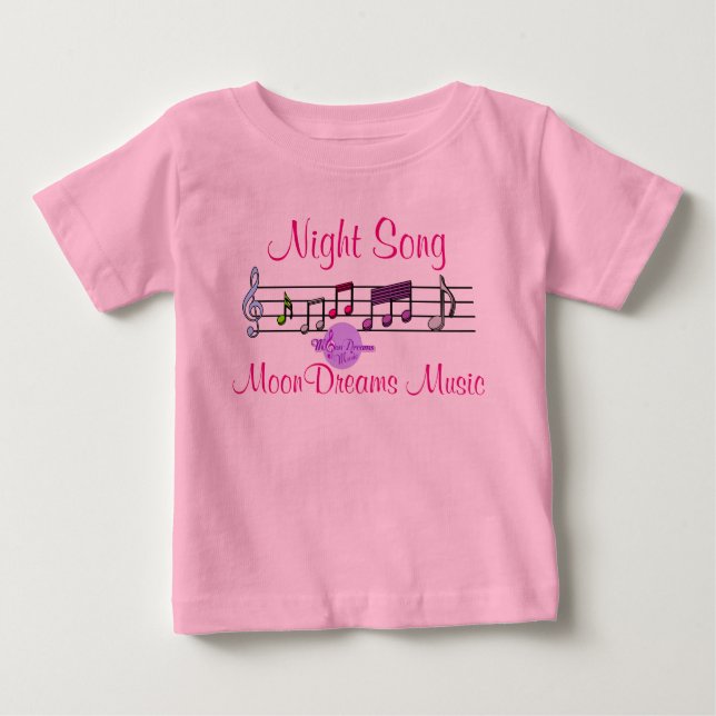 Night Song Pink Baby Tutu Bodysuit (Front)