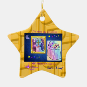 Night Song Star Ceramic Ornament