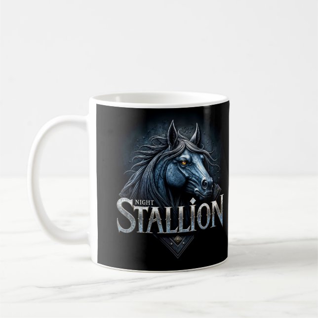 Night Stallion 2 Coffee Mug (Left)
