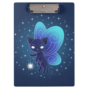 Night Star Fairy Pixie Cat Clipboard