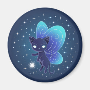 Night Star Fairy Pixie Cat Magnet