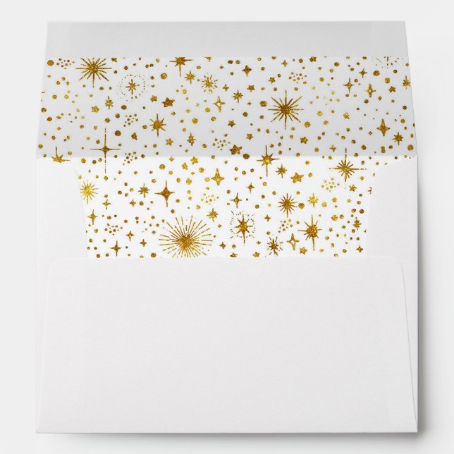 Night Stars Constellation Starry Night Mystical Envelope (Back (Bottom))