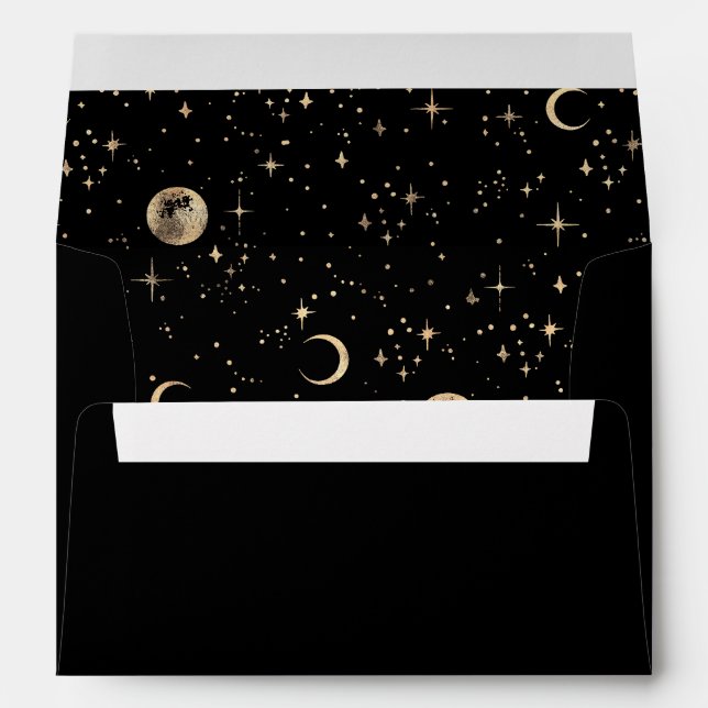 Night Stars Constellation Starry Night Mystical Envelope (Back (Bottom))