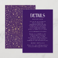 Night Stars Dark Purple Wedding Details