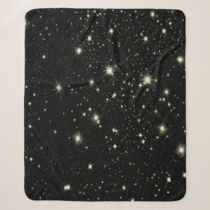 Night stars starry sky heaven sherpa blanket