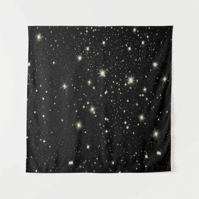 Night stars starry sky heaven tapestry (Front)
