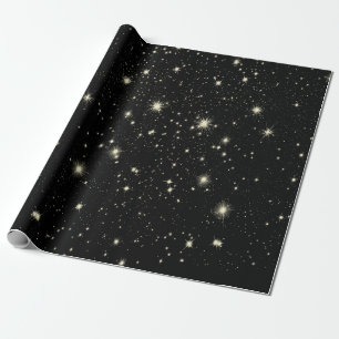 Night stars starry sky heaven wrapping paper