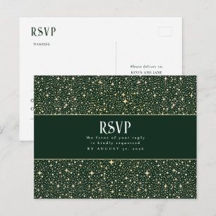 Night Stars Wedding RSVP Postcard