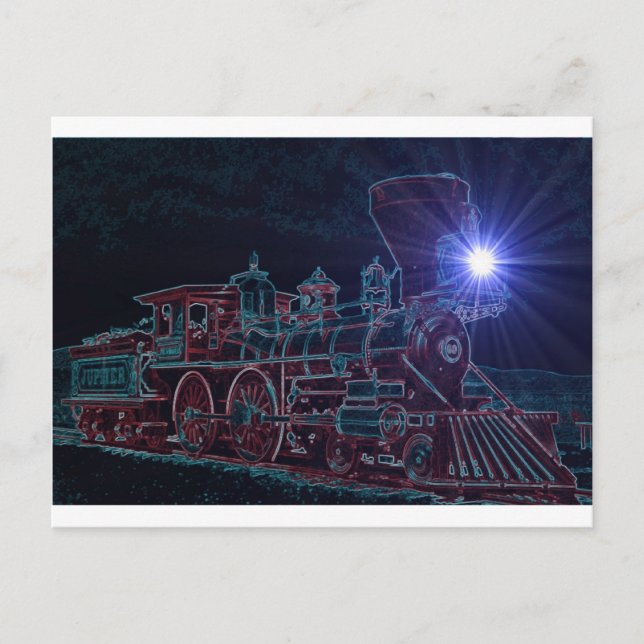 Night Steam Postcard (Front)