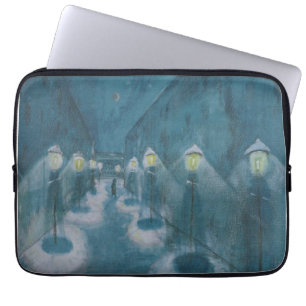 Night Street (Street By Night) (1922) Walter Grama Laptop Sleeve