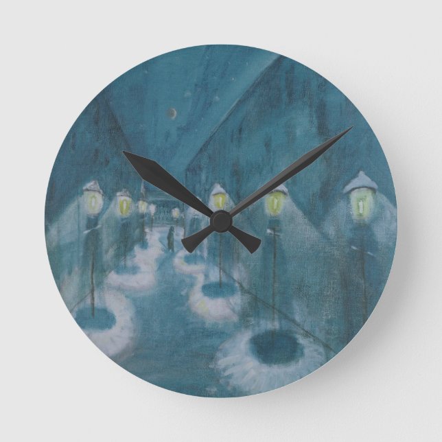 Night Street (Street By Night) (1922) Walter Grama Round Clock (Front)