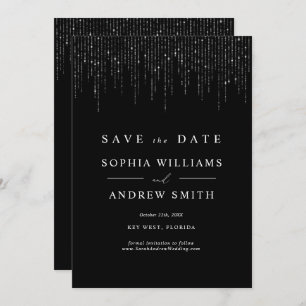  Night & String Lights Save the Date Invitation