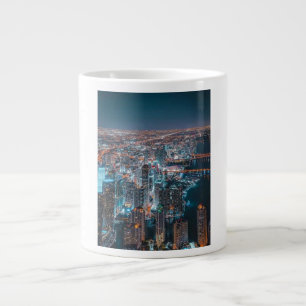 Night – Stunning City Lights & Waterfront Urban Large Coffee Mug