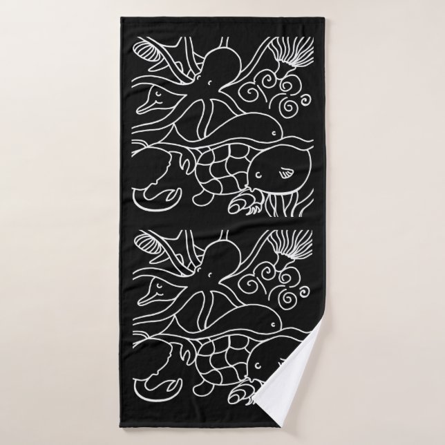 Night Swimming Bath Towel (Bath Towel)