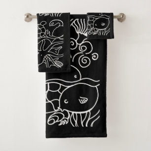 Night Swimming Bath Towel Set
