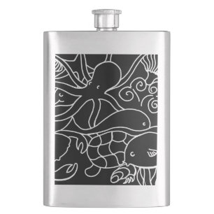Night Swimming Hip Flask