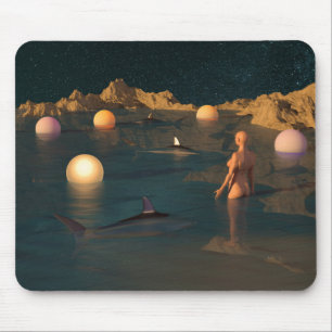 Night Swimming Mouse Pad