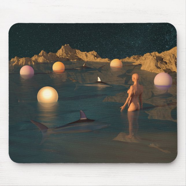 Night Swimming Mouse Pad (Front)