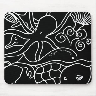 Night Swimming Mouse Pad
