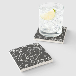 Night Swimming Stone Coaster