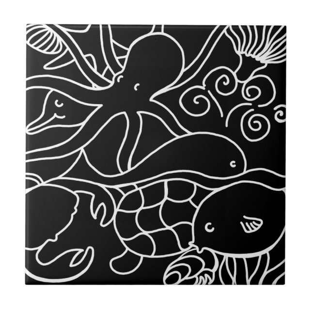 Night Swimming Tile (Front)