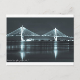 Night Time Bridge Postcard
