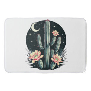 Night-time Cactus Blossom Bath Mat